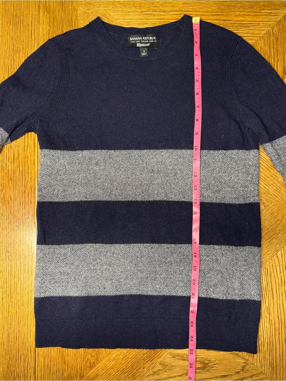 Banana Republic Filpucci Navy Merino Wool/Cashmere blend Crewneck Sweater - Picture 7 of 9